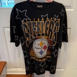 Pittsburgh Steelers Starry Black T-Shirt